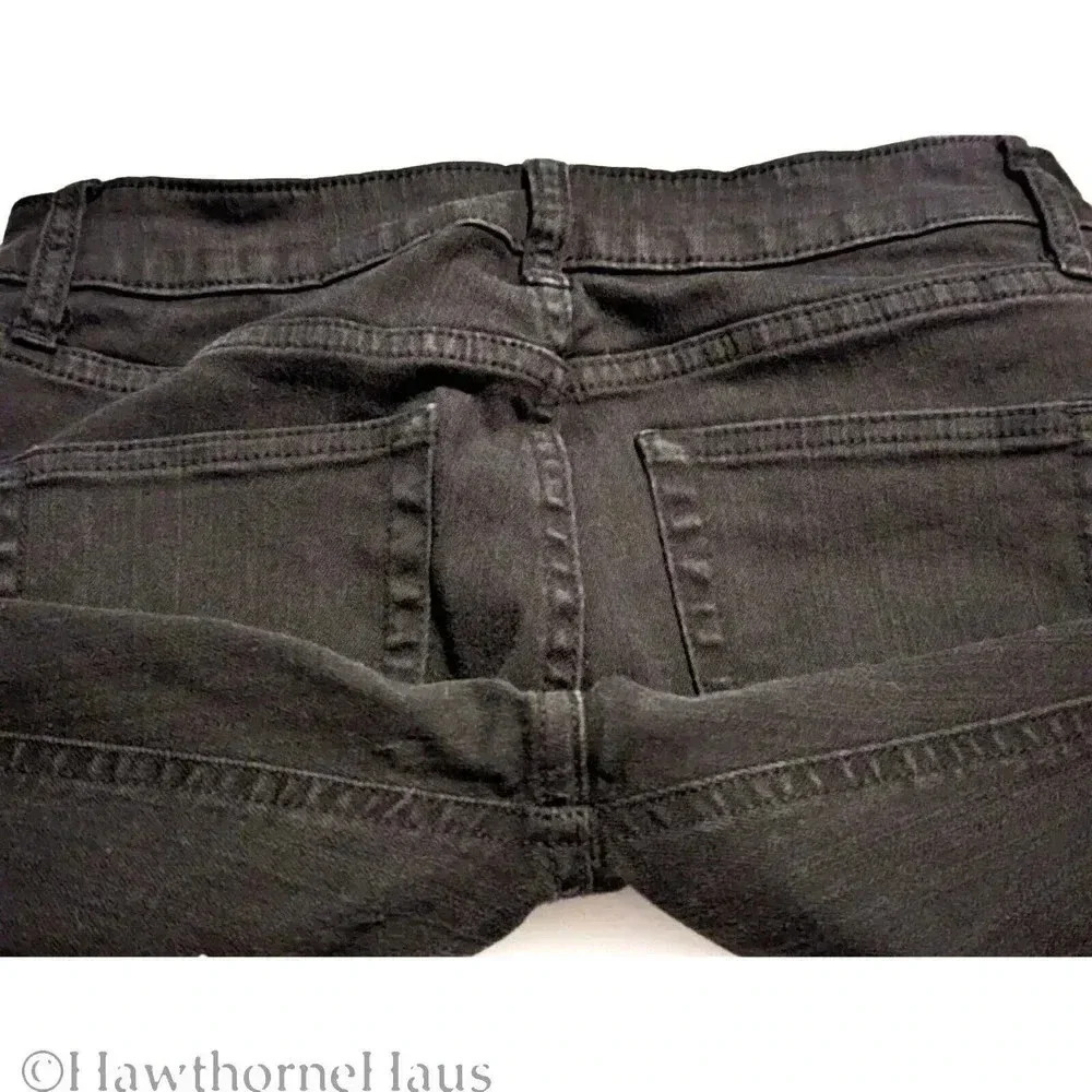 WILD FABLE Black High Rise Skinny Distressed Jeans Size 0 Stretch - Picture 6 of 9